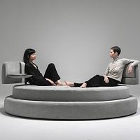 Double bed Bordonecontemporaryupholsteredwith headboard