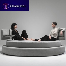 Double bed Bordonecontemporaryupholsteredwith headboard