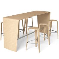Minimalist high bar table HOC 9177oaklaminated woodHPL