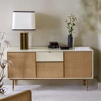 Contemporary sideboard CAPRIwoodglassblack