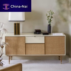 Contemporary sideboard CAPRIwoodglassblack