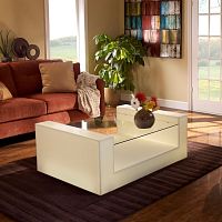 Contemporary coffee table Glacier IceglassCorian® baserectangular