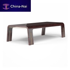 Art Deco table MARRAKECH CLASSICwoodenbronzebronze base
