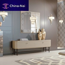 Traditional sideboard BELLAGIOwoodenlacquered glasswith drawers