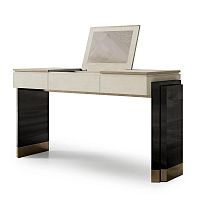 Contemporary dressing table BE ONEwoodenleather1-seat