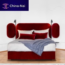 King size bed Wingsqueen sizecontemporaryupholstered