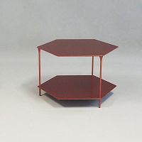 Contemporary coffee table Exaanodized aluminumaluminum basehexagonal