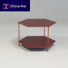 Contemporary coffee table Exaanodized aluminumaluminum basehexagonal
