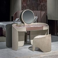 Contemporary dressing table ZELDAmetalleathermarble