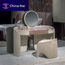 Contemporary dressing table ZELDAmetalleathermarble