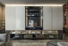 Contemporary living room wall unit HEGEglass