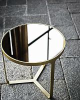 Contemporary side table CAGEmetalroundsquare