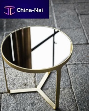 Contemporary side table CAGEmetalroundsquare