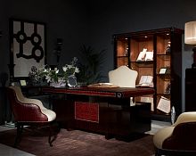Classic desk BELLE EPOQUE woodenleather4-legged