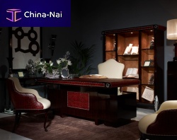 Classic desk BELLE EPOQUE woodenleather4-legged
