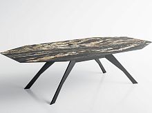 Contemporary table POP glassporcelain stonewaresteel base