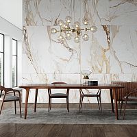 Contemporary table VYoiled woodplywoodglass