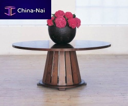 Contemporary table CAPSTANwoodenround