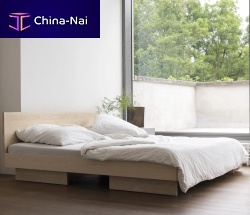 Double bed ZIANScontemporarywith headboardash