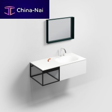 Stainless steel washbasin stand CL/07.69.104.21coated