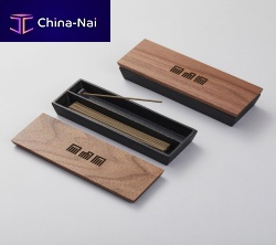 Wooden storage box HS-72Lcast ironwith lid