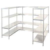 Self-supporting shelving system contemporarystainless steelhome