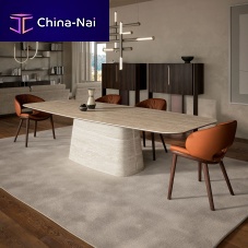 Contemporary dining table NAPOLEONwoodenceramicceramic base