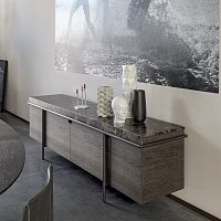 Contemporary sideboard AURAmetalglassmarble