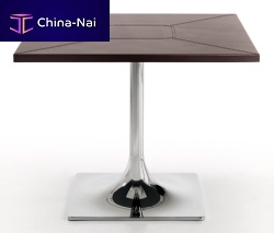 Contemporary table MYPODwoodenmetal basesquare