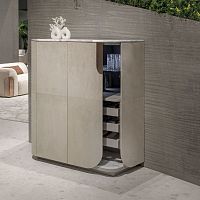 Contemporary bar cabinet HOLDebonyleathermarble