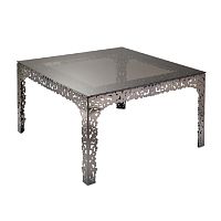 Contemporary table BUBBLES: 427glassmetalmetal base
