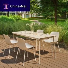 Contemporary table FLANER woodenmetalmetal base