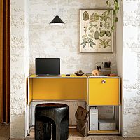 Free-standing desk USM Hallercontemporarymetalstraight