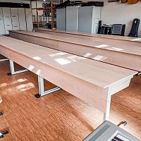 Contemporary sideboard table Pianuswoodenpowder-coated steel baserectangular