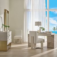 Original design desk BRIGHTON oakwood veneermarble