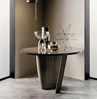 Contemporary table WOOPmetalmetal baseround