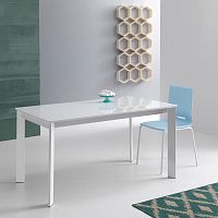 Contemporary table ZENtempered glassmetalmelamine