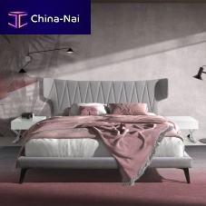 Double bed 7160contemporaryupholsteredwith headboard