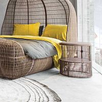 Contemporary bedside table VOYAGEoaksteelnylon