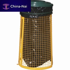 Metal waste bin GRA-TRSfor urban wastewith lid