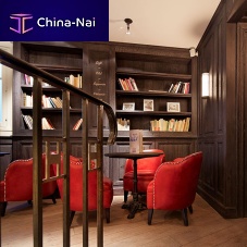 Wall-mounted bookcase traditionalcommercialoak