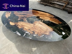 Original design table OLIWOODwoodentitaniummarble
