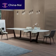 Contemporary table ARTwood veneerwalnutoak
