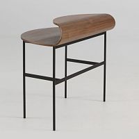 Free-standing desk ROLLcontemporarywalnutcurved