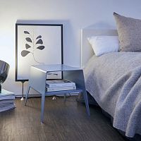 Contemporary bedside table Keyasteelaluminumgalvanised steel