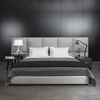 Double bed JAMEScontemporaryupholsteredwith upholstered headboard