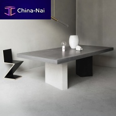 Contemporary dining table EUCLIDEmetalconcretecomposite