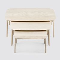 Contemporary nesting tables ELLEoaksolid woodash