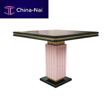 Contemporary dining table JENNIFERsolid woodsmoked glasssquare