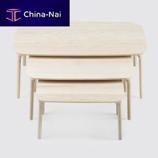 Contemporary nesting tables ELLEoaksolid woodash